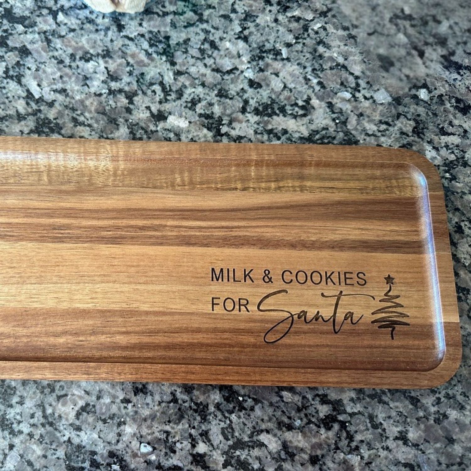 Personalized Solid Acacia Wood Serving Tray